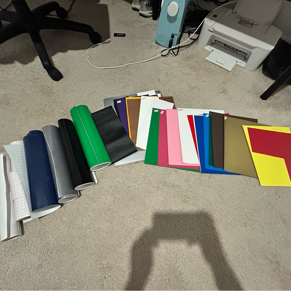 Assorted Vinyl and HTV Sheets and Roll bundle